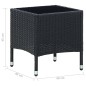 vidaXL Mesa de jardín ratán sintético negro 40x40x45 cm vidaXL Mesa de jardín ratán sintético negro 40x40x45 cm