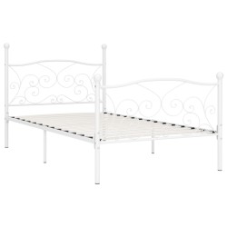vidaXL Estructura de cama con somier metal blanco 100x200 cm