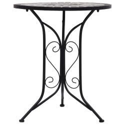 vidaXL Mesa bistro de mosaico cerámica gris 61 cm