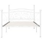 vidaXL Estructura de cama con somier metal blanco 100x200 cm vidaXL Estructura de cama con somier metal blanco 100x200 cm