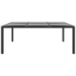 vidaXL Mesa jardín vidrio templado ratán sintético negro 200x150x75 cm vidaXL Mesa jardín vidrio templado ratán sintético negro 200x150x75 cm