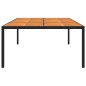 vidaXL Mesa jardín madera acacia ratán sintético negro 200x150x75 cm vidaXL Mesa jardín madera acacia ratán sintético negro 200x150x75 cm