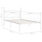 vidaXL Estructura de cama con somier metal blanco 100x200 cm vidaXL Estructura de cama con somier metal blanco 100x200 cm