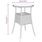 vidaXL Mesa de jardín vidrio templado ratán sintético marrón Ø60x75 cm vidaXL Mesa de jardín vidrio templado ratán sintético marrón Ø60x75 cm