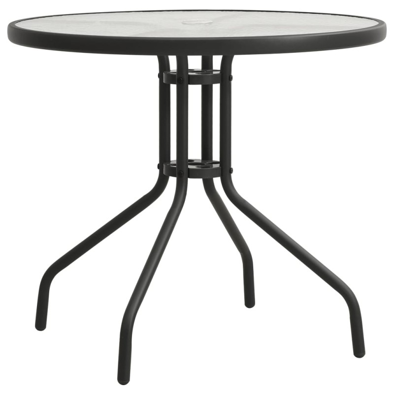 vidaXL Mesa de jardín bistró de acero gris antracita Ø80x71 cm vidaXL Mesa de jardín bistró de acero gris antracita Ø80x71 cm