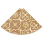 vidaXL Falda del árbol de Navidad lujo y calcetín tela amarillo 122cm vidaXL Falda del árbol de Navidad lujo y calcetín tela amarillo 122cm