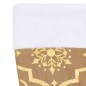 vidaXL Falda del árbol de Navidad lujo y calcetín tela amarillo 122cm vidaXL Falda del árbol de Navidad lujo y calcetín tela amarillo 122cm