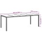 vidaXL Mesa de jardín de vidrio templado ratán PE marrón 250x100x75 cm vidaXL Mesa de jardín de vidrio templado ratán PE marrón 250x100x75 cm