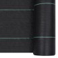 vidaXL Estera de control de malezas y raíces PP negro 2x25 m vidaXL Estera de control de malezas y raíces PP negro 2x25 m