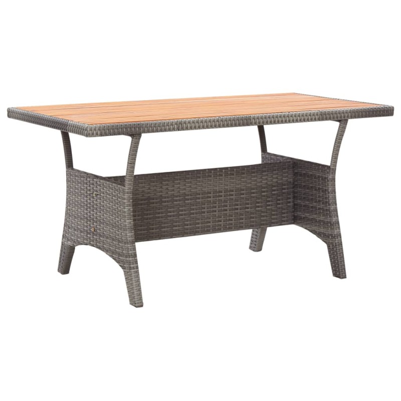 vidaXL Mesa de jardín de madera maciza de acacia gris 120x70x66 cm vidaXL Mesa de jardín de madera maciza de acacia gris 120x70x66 cm