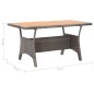 vidaXL Mesa de jardín de madera maciza de acacia gris 120x70x66 cm vidaXL Mesa de jardín de madera maciza de acacia gris 120x70x66 cm