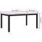 vidaXL Mesa jardín vidrio templado ratán sintético 150x90x75 cm negro vidaXL Mesa jardín vidrio templado ratán sintético 150x90x75 cm negro