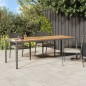 vidaXL Mesa de jardín ratán sintético gris 250x100x75 cm vidaXL Mesa de jardín ratán sintético gris 250x100x75 cm