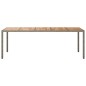 vidaXL Mesa de jardín ratán sintético gris 250x100x75 cm vidaXL Mesa de jardín ratán sintético gris 250x100x75 cm