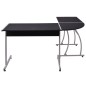 vidaXL Escritorio de esquina en forma de L negro vidaXL Escritorio de esquina en forma de L negro