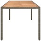 vidaXL Mesa de jardín ratán sintético gris 250x100x75 cm vidaXL Mesa de jardín ratán sintético gris 250x100x75 cm