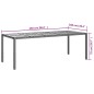 vidaXL Mesa de jardín ratán sintético gris 250x100x75 cm vidaXL Mesa de jardín ratán sintético gris 250x100x75 cm