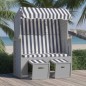 vidaXL Silla playa Strandkorb dosel ratán sintético madera azul blanco vidaXL Silla playa Strandkorb dosel ratán sintético madera azul blanco