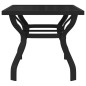 vidaXL Mesa de jardín acero y vidrio negra 140x70x70 cm vidaXL Mesa de jardín acero y vidrio negra 140x70x70 cm