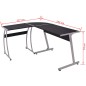 vidaXL Escritorio de esquina en forma de L negro vidaXL Escritorio de esquina en forma de L negro