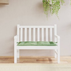 vidaXL Cojín banco de jardín tela Oxford estampado hojas 100x50x7 cm