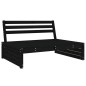 vidaXL Juego muebles de jardín 6 piezas madera maciza pino negro