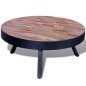 vidaXL Mesita baja de centro redonda de madera de teca reciclada vidaXL Mesita baja de centro redonda de madera de teca reciclada