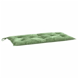 vidaXL Cojín banco de jardín tela Oxford estampado hojas 100x50x7 cm