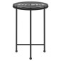 vidaXL Mesa de comedor de vidrio templado y acero negro 55 cm vidaXL Mesa de comedor de vidrio templado y acero negro 55 cm
