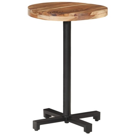 vidaXL Mesa de bistró redonda madera maciza de mango Ø50x75 cm