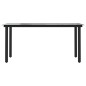 vidaXL Mesa comedor jardín acero y vidrio templado negro 160x80x74 cm