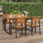 vidaXL Mesa de jardín con patas en U madera maciza acacia 148x80x75 cm vidaXL Mesa de jardín con patas en U madera maciza acacia 148x80x75 cm