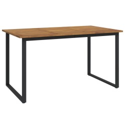vidaXL Mesa de jardín con patas en U madera maciza acacia 148x80x75 cm