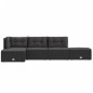 vidaXL Set de muebles de jardín 5 pzas y cojines ratán sintético negro vidaXL Set de muebles de jardín 5 pzas y cojines ratán sintético negro