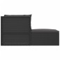 vidaXL Set de muebles de jardín 5 pzas y cojines ratán sintético negro vidaXL Set de muebles de jardín 5 pzas y cojines ratán sintético negro