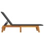 vidaXL Tumbona con mesa ratán sintético y madera maciza de acacia vidaXL Tumbona con mesa ratán sintético y madera maciza de acacia