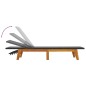 vidaXL Tumbona con mesa ratán sintético y madera maciza de acacia vidaXL Tumbona con mesa ratán sintético y madera maciza de acacia