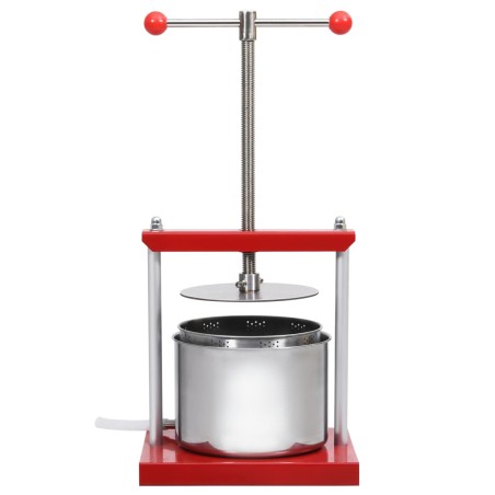 vidaXL Prensa de vino y fruta acero inoxidable 6 L