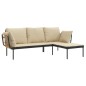 vidaXL Set muebles de jardín 3 piezas y cojines beige ratán sintético vidaXL Set muebles de jardín 3 piezas y cojines beige ratán sintético