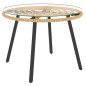 vidaXL Set muebles de jardín 3 piezas y cojines beige ratán sintético vidaXL Set muebles de jardín 3 piezas y cojines beige ratán sintético