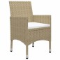 vidaXL Juego de comedor de jardín de 5 piezas beige vidaXL Juego de comedor de jardín de 5 piezas beige