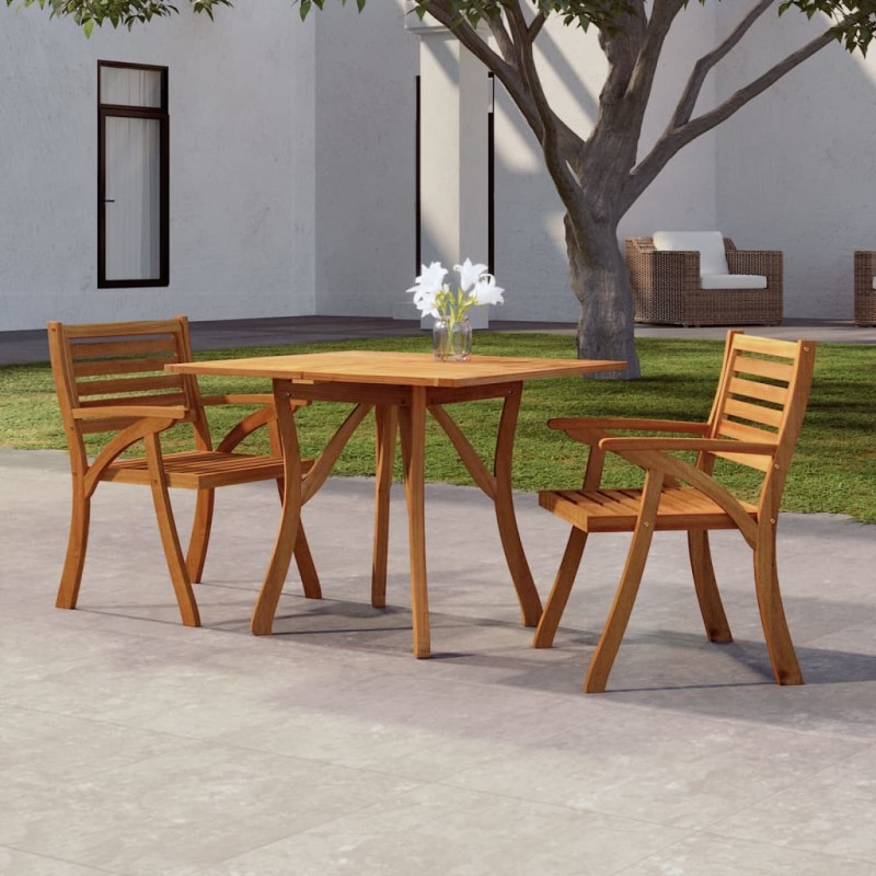 vidaXL Mesa de jardín madera maciza de acacia 85x85x75 cm vidaXL Mesa de jardín madera maciza de acacia 85x85x75 cm