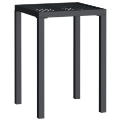 vidaXL Mesa de jardín de acero gris antracita 50x50x72 cm