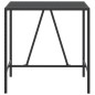 vidaXL Mesa alta bar ratán PE y superficie vidrio negro 110x70x110 cm vidaXL Mesa alta bar ratán PE y superficie vidrio negro 110x70x110 cm