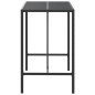 vidaXL Mesa alta bar ratán PE y superficie vidrio negro 110x70x110 cm vidaXL Mesa alta bar ratán PE y superficie vidrio negro 110x70x110 cm