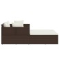 vidaXL Tumbona con cojines ratán sintético marrón 182x118x63 cm vidaXL Tumbona con cojines ratán sintético marrón 182x118x63 cm
