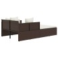 vidaXL Tumbona con cojines ratán sintético marrón 182x118x63 cm vidaXL Tumbona con cojines ratán sintético marrón 182x118x63 cm