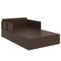 vidaXL Tumbona con cojines ratán sintético marrón 182x118x63 cm vidaXL Tumbona con cojines ratán sintético marrón 182x118x63 cm