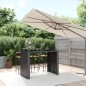 vidaXL Mesa alta bar ratán PE y superficie vidrio negro 145x80x110 cm vidaXL Mesa alta bar ratán PE y superficie vidrio negro 145x80x110 cm