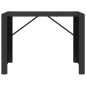 vidaXL Mesa alta bar ratán PE y superficie vidrio negro 145x80x110 cm vidaXL Mesa alta bar ratán PE y superficie vidrio negro 145x80x110 cm